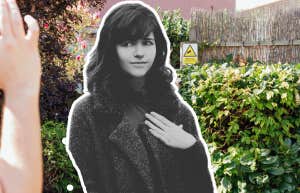 Woman feeling creeped out by neighbor waving to her