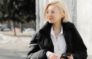 girl walking down the street