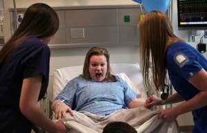 woman in labor