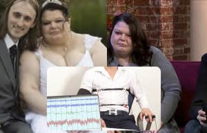 woman, man, lie detector test 