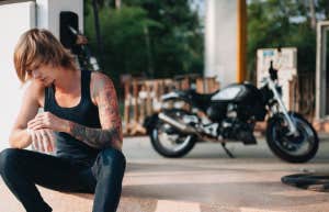 tattoo motorcycle man 