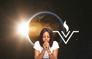 woman praying for something