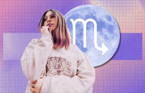 full moon and scorpio symbol