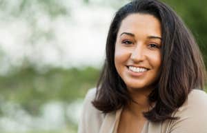 woman smiling