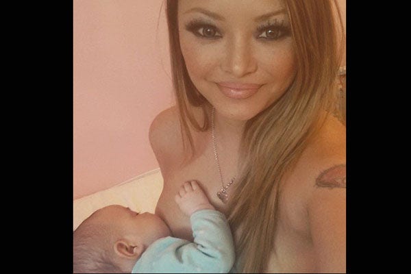 boobs tila tequila, tila tequila nursing, tila tequila breastfeeding