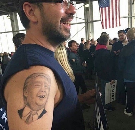 trump hillary tattoo