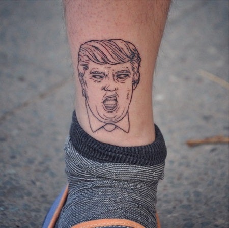 trump hillary tattoo